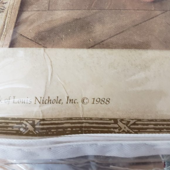 Louis Nichole Festoon Rococo Roses Floral 25W x 17L Valance Vintage 80s NEW 6158 - Picture 11 of 12